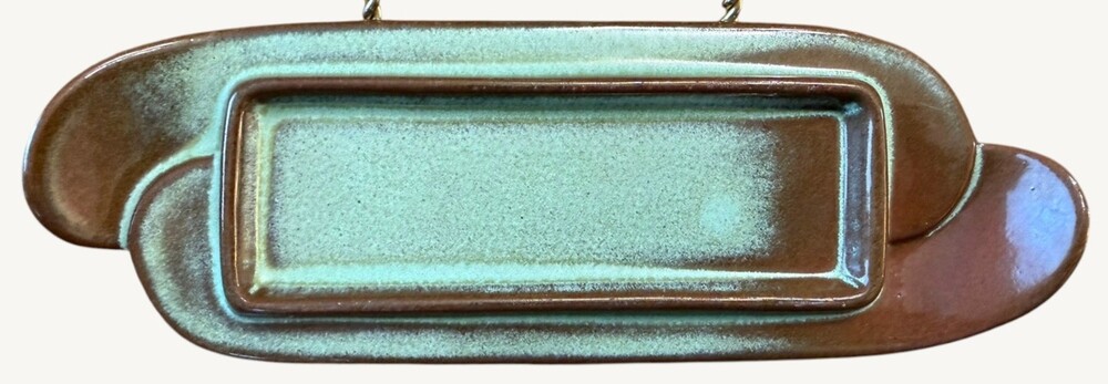 Vintage Frankoma 4K Plainsman Prairie Green Butter Dish Base Tray No Lid